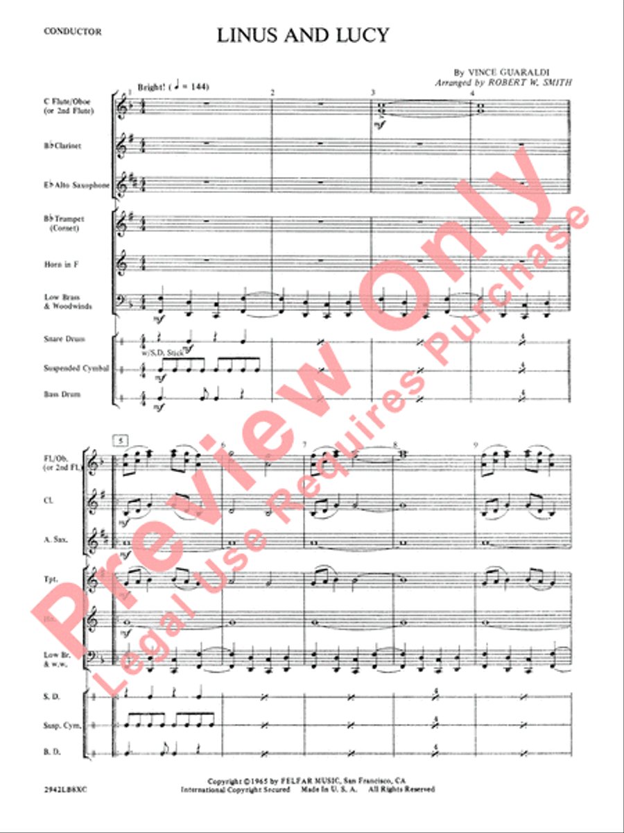 Linus and Lucy Concert Band scores gallery preview page 4