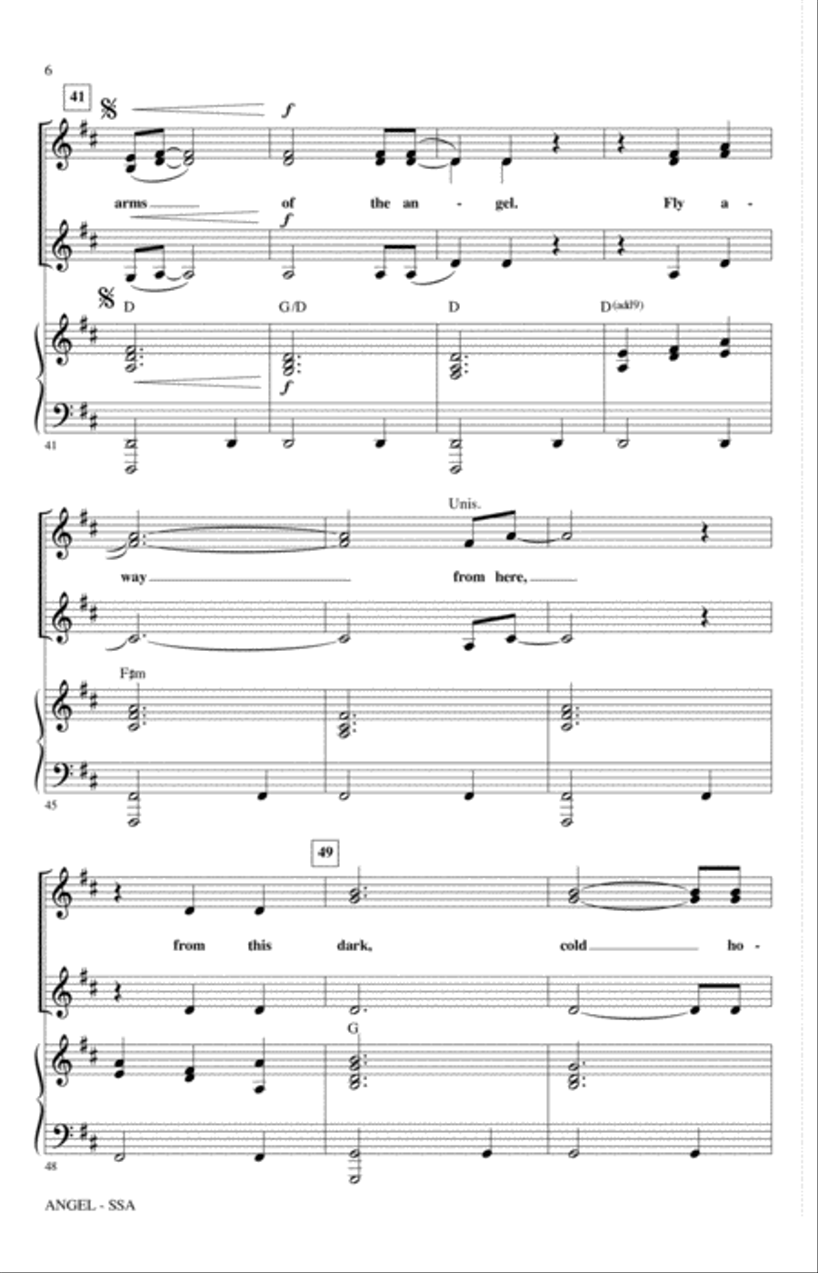 Angel (arr. Mark Brymer) SSA scores gallery preview page 5