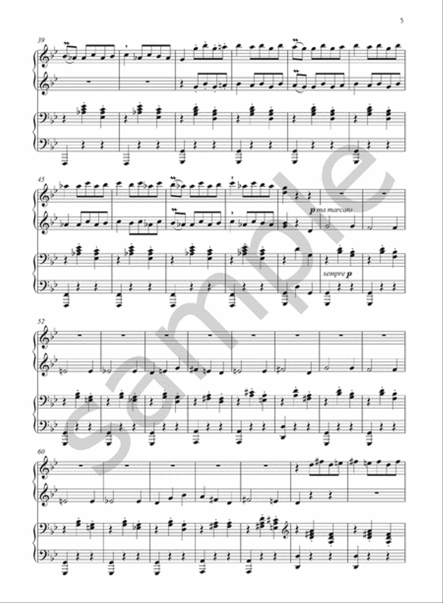 Danse macabre Op. 40 (Arranged for Piano Duet) Piano Duet scores gallery preview page 4