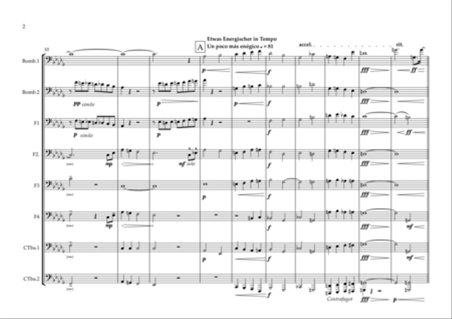Auferstehen Koralle - Dies Irae Sinfonie Nr.2 Coral - 8 Tubas / 8 Trombones Brass Ensemble scores gallery preview page 2