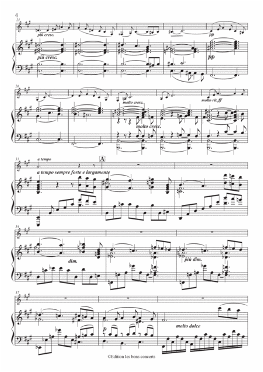 César Franck: Sonata that sounds good on the Cello / Arrangement of the piano part by Yuki Hasegawa Piano scores gallery preview page 6