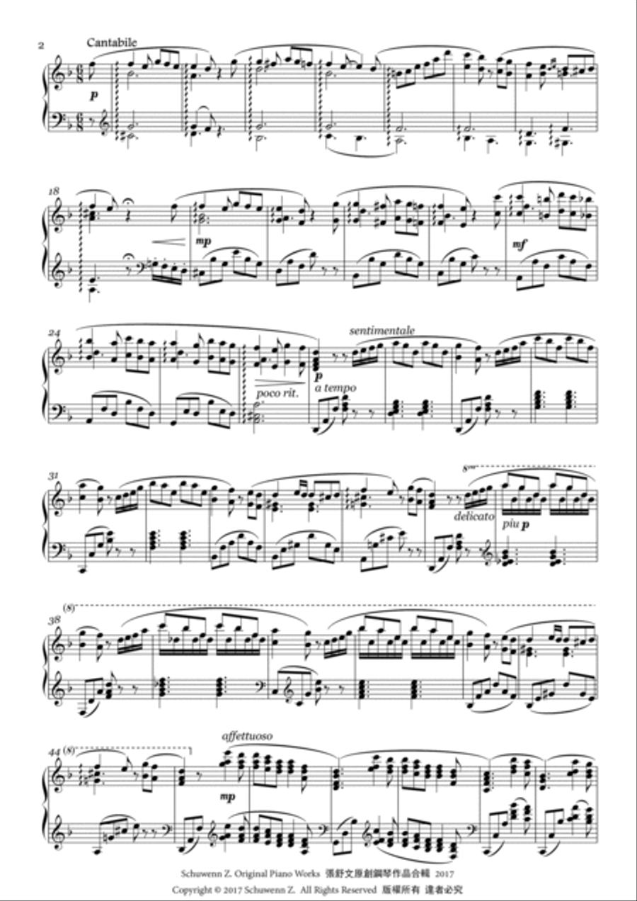 Romance brillante in F major Piano Solo scores gallery preview page 2