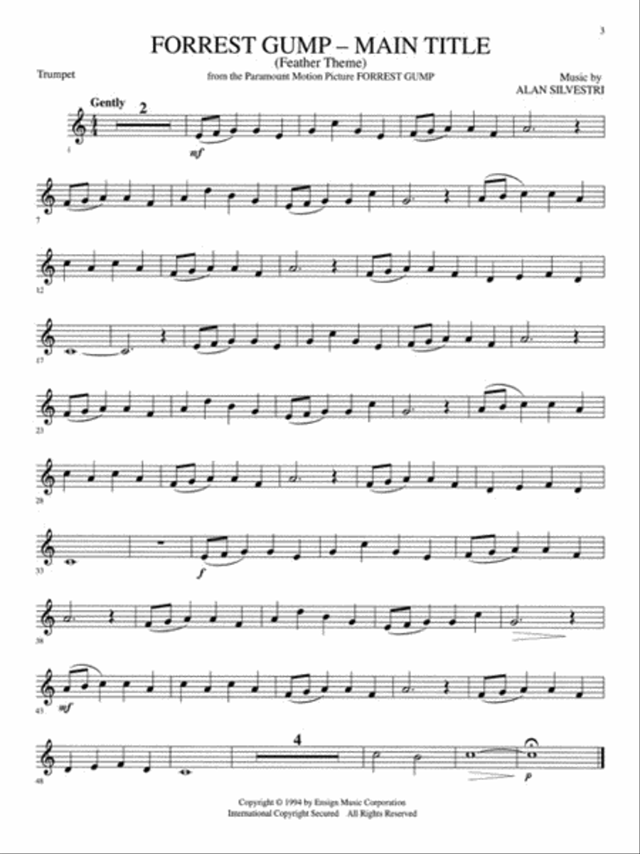 Favorite Movie Themes Trumpet Solo scores gallery preview page 4