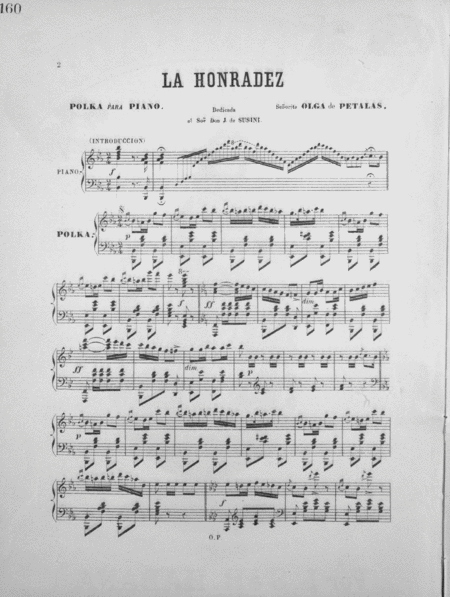 La Honradez. Polka para Piano