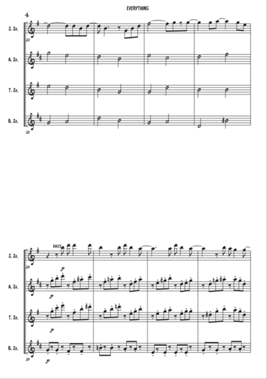 Everything Everything Woodwind Quartet scores gallery preview page 4