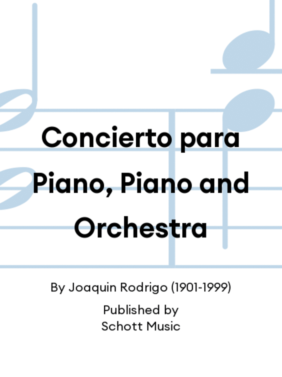 Concierto para Piano, Piano and Orchestra