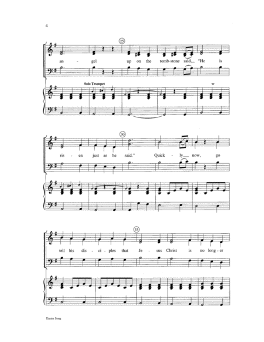 Easter Song 3-Part scores gallery preview page 4