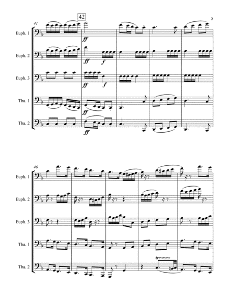 Serenade for String Orchestra Movement 3 for Three Euphoniums and Two Tubas image number null