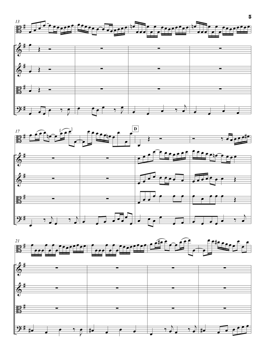 Georg Philipp Telemann: Viola Concerto in G Major - Urtext Score String Orchestra scores gallery preview page 6