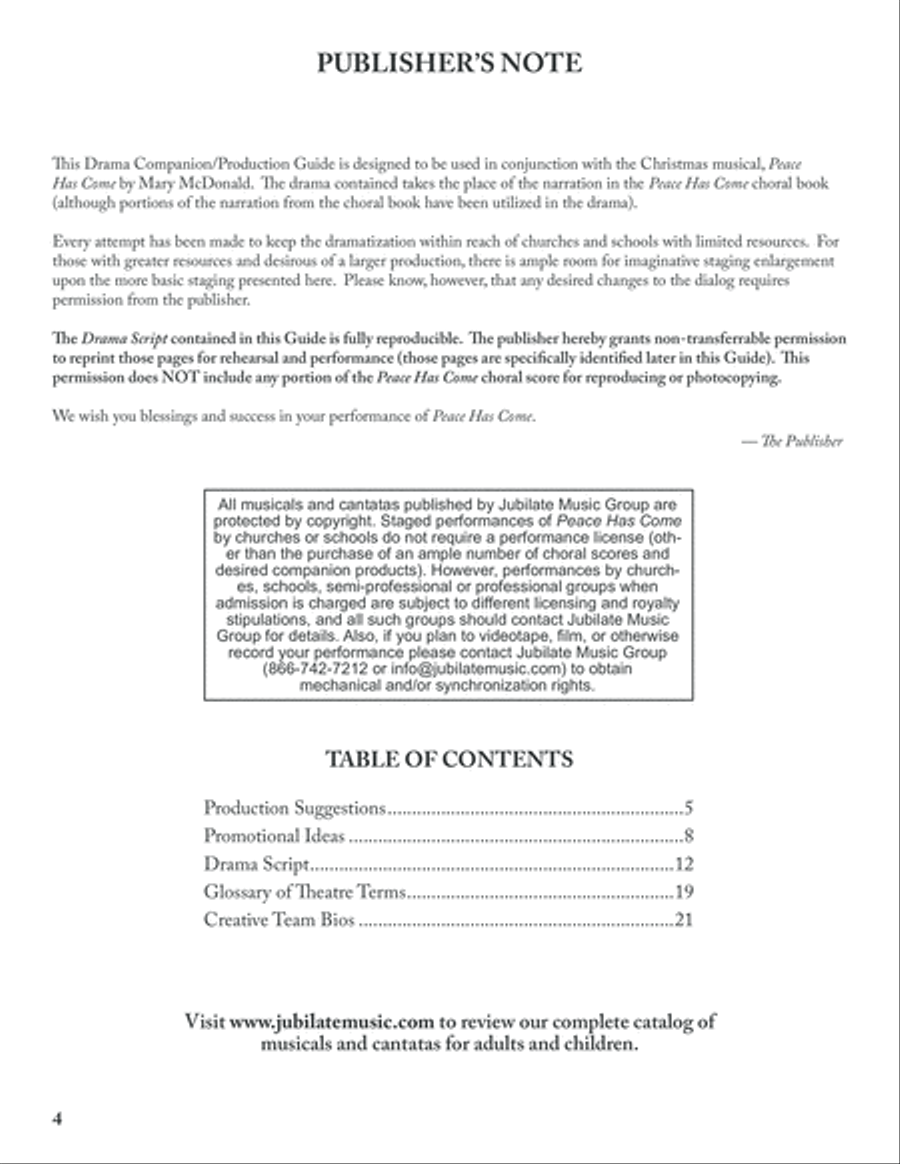Peace Has Come Choir scores gallery preview page 3