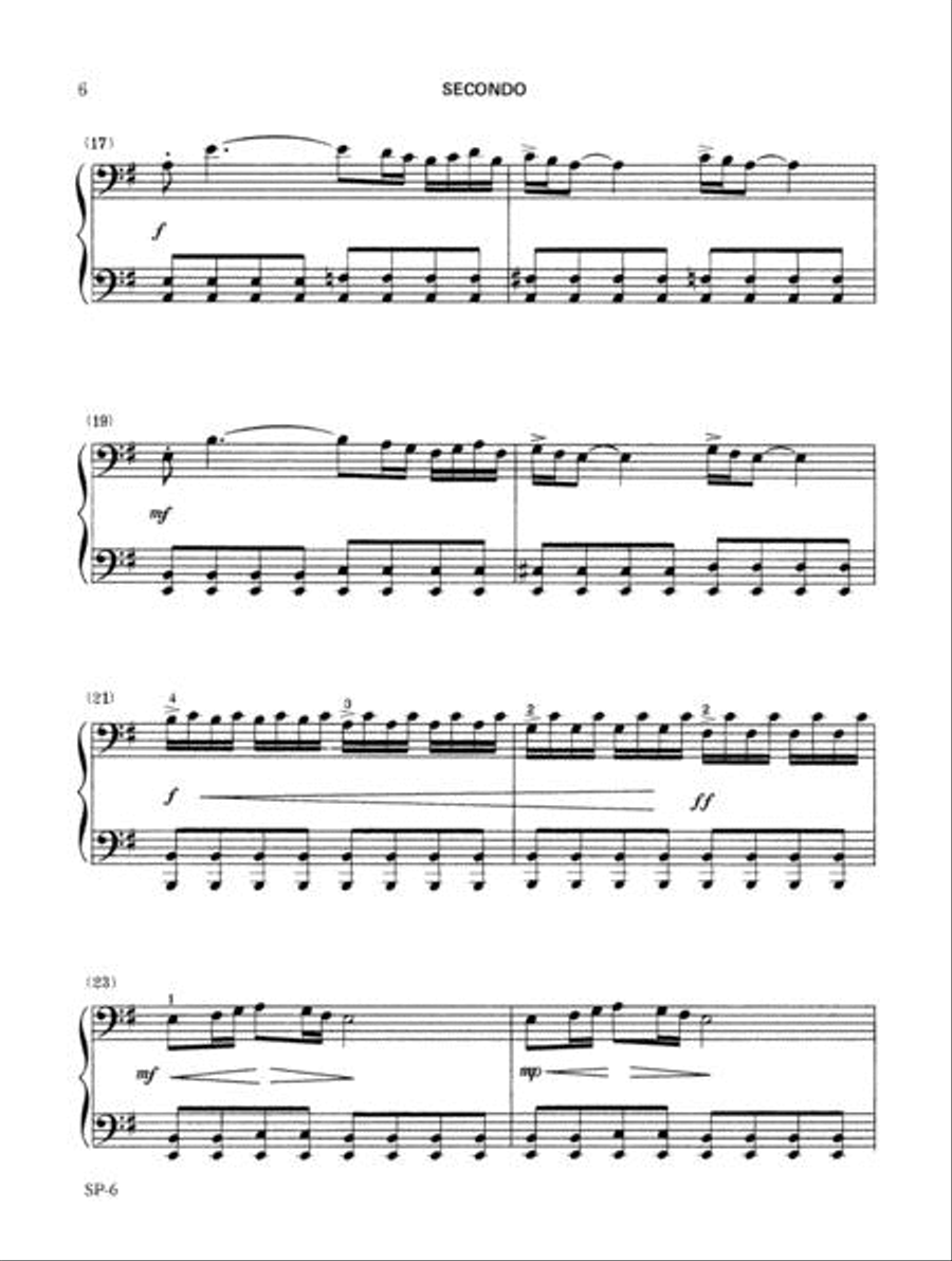 Spanish Tornado Piano Duet scores gallery preview page 6