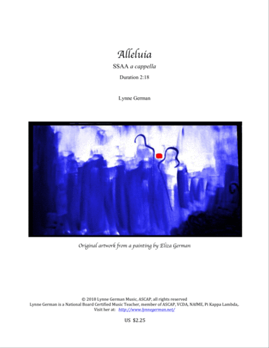 Alleluia SSAA scores gallery preview page 1