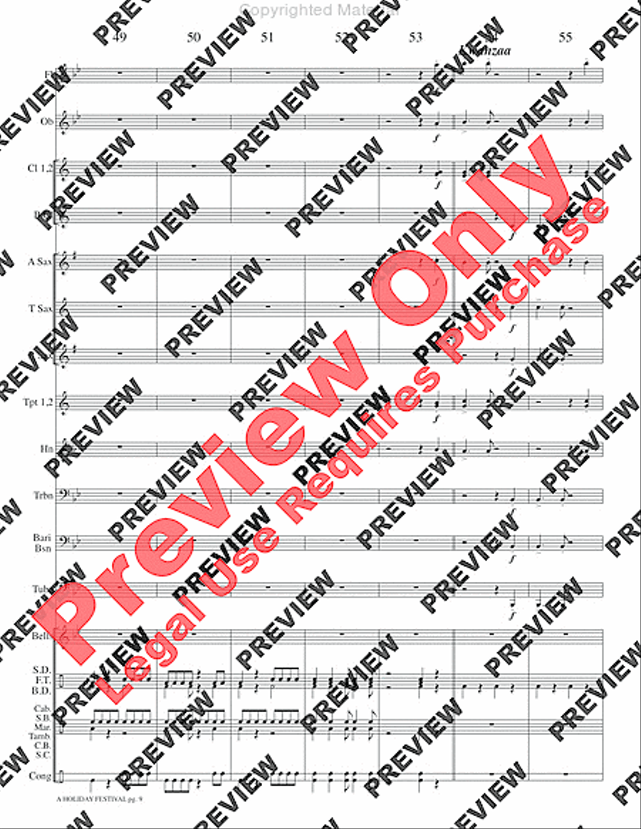 A Holiday Festival A Holiday Festival Concert Band scores gallery preview page 12