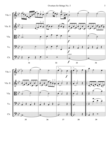 Overture for Strings No. 5 - Score Only