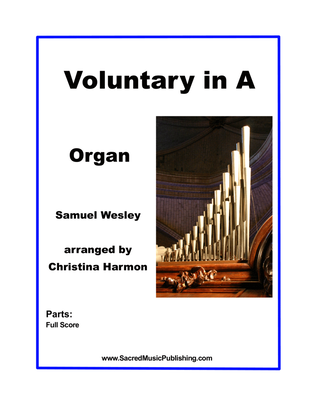 Book cover for Wesley- Voluntary in A - Organ