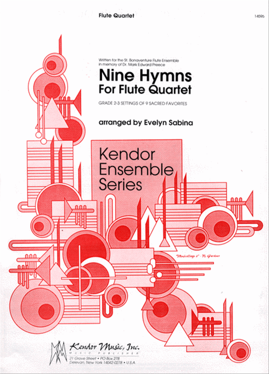 Nine Hymns For Flute Quartet Flute Quartet scores gallery preview page 1