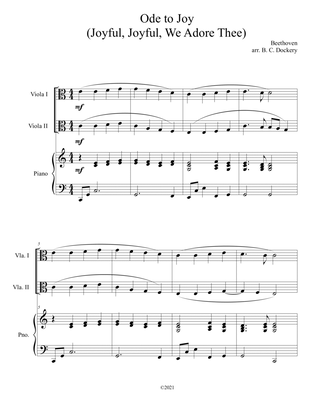 Ode to Joy (Viola Duet with Piano Accompaniment)