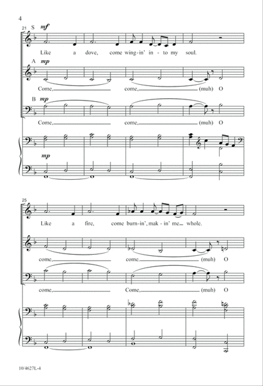 Come, Holy Spirit Come, Holy Spirit 3-Part scores gallery preview page 4