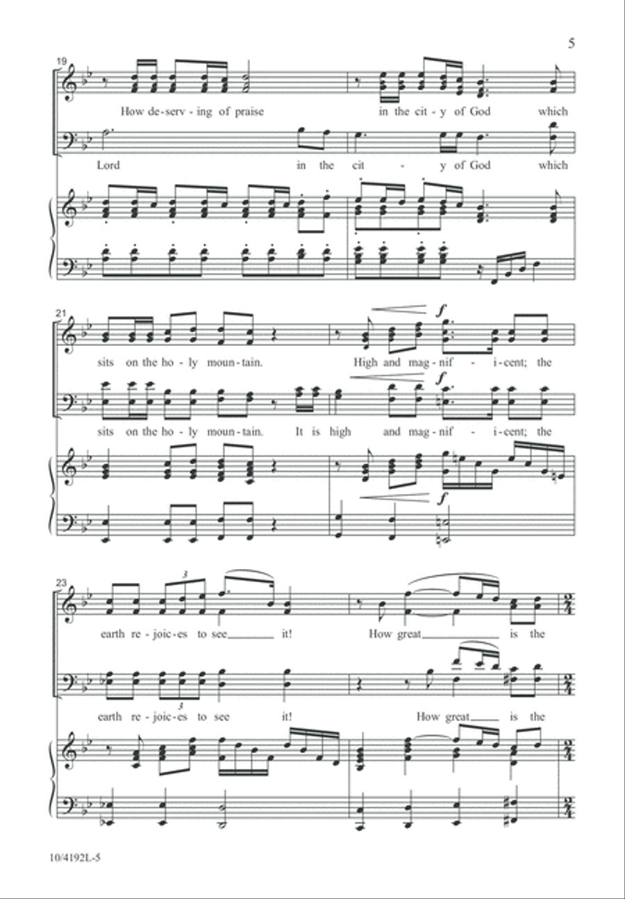 How Great Is the Lord 4-Part scores gallery preview page 5