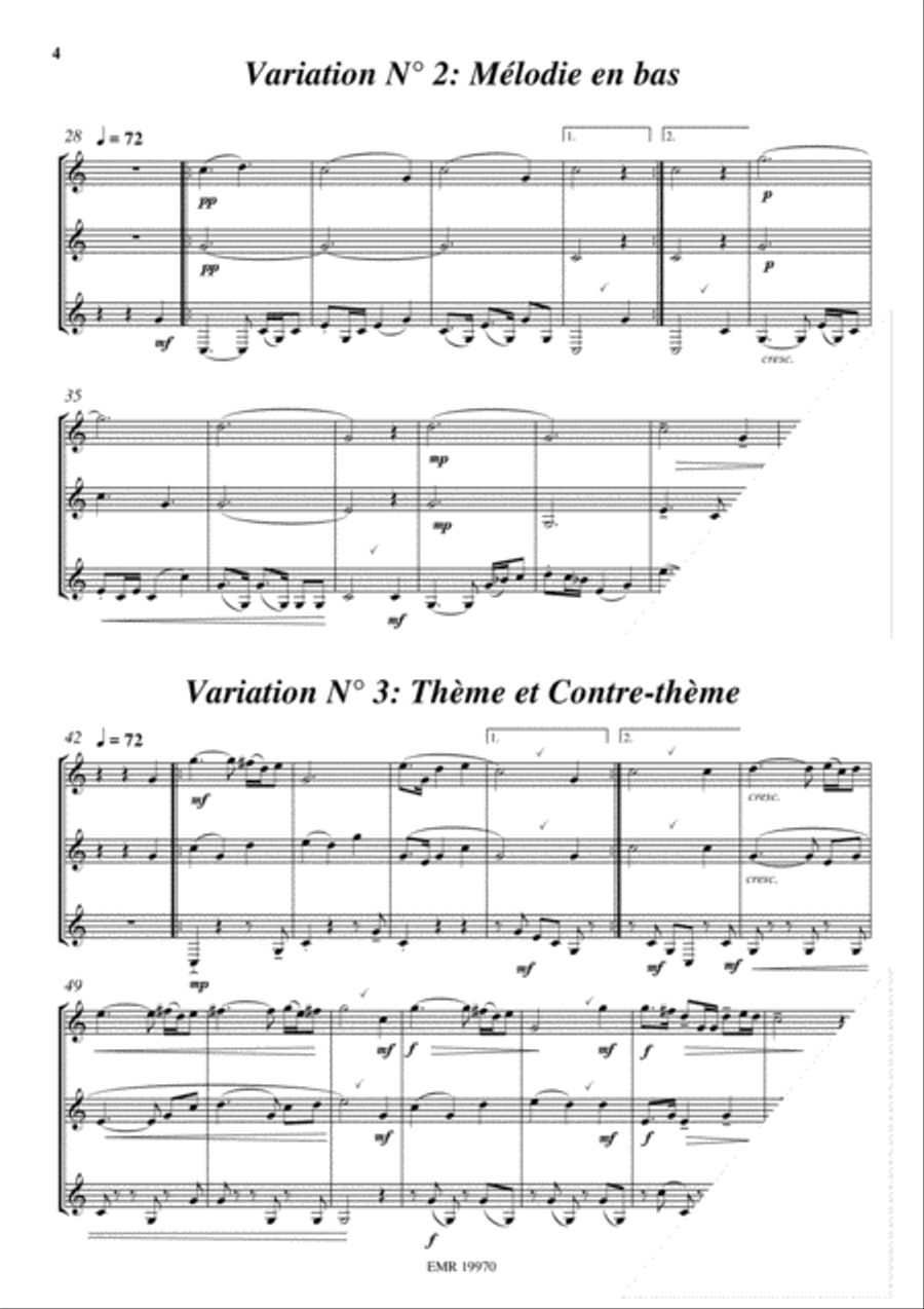 6 Variations de Vaulruz Alphorn scores gallery preview page 4