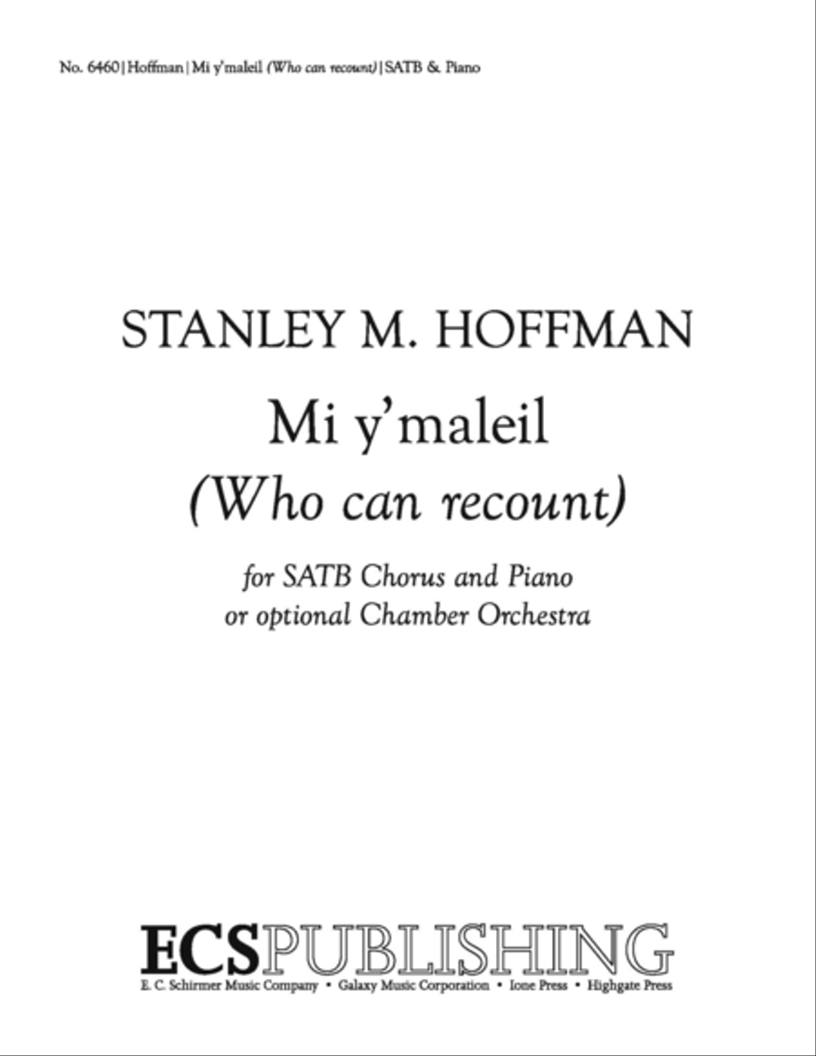 Book cover for Mi y'maleil (Who can recount)