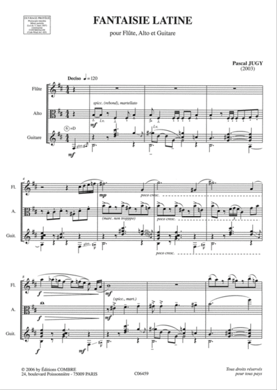 Fantaisie latine Fantaisie latine Flute scores gallery preview page 2