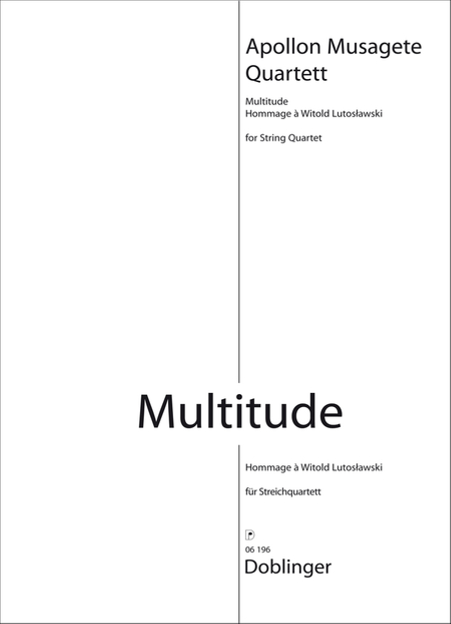 Multitude (Hommage a Witold Lutoslawski) String Quartet scores gallery preview page 1