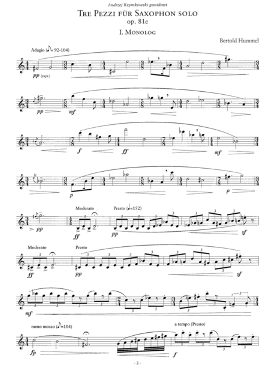 Tre Pezzi, Op. 81e Small Ensemble scores gallery preview page 2
