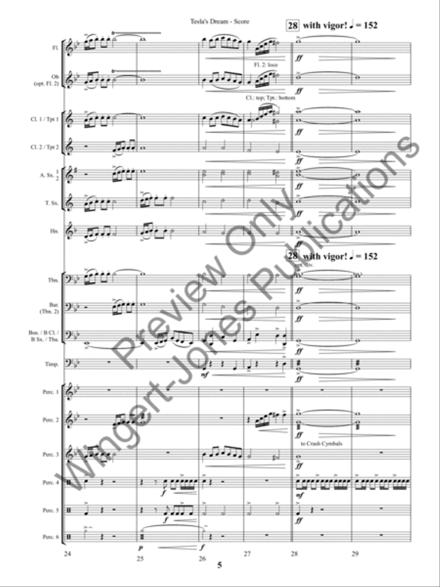Tesla's Dream (Score) Concert Band scores gallery preview page 8