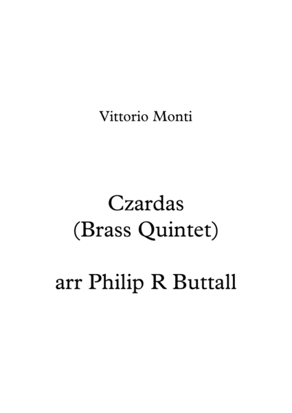 Czardas (Brass Quintet) - Score image number null