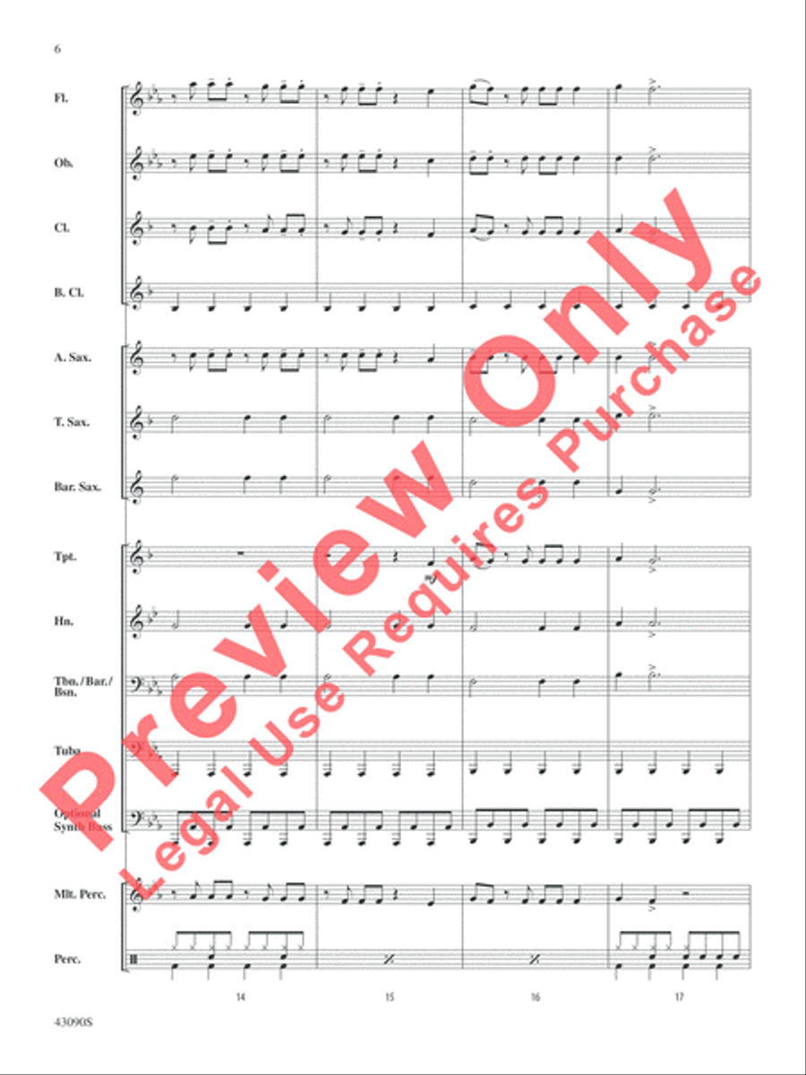 Everything Is Awesome (Awesome Remixxx!!!) (from The Lego Movie) Concert Band scores gallery preview page 6