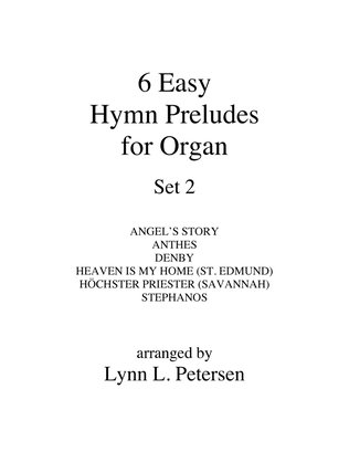Book cover for 6 Easy Hymn Preludes for Organ - Set 2