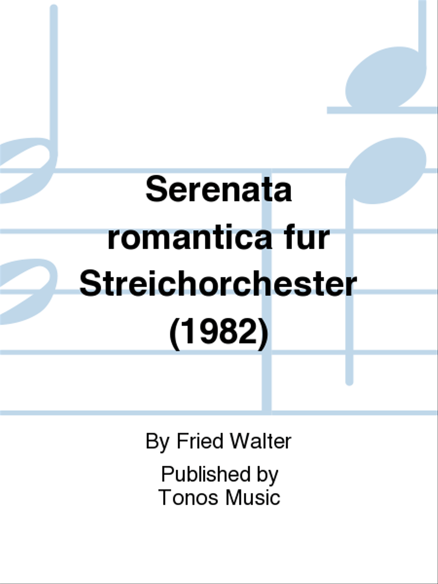 Serenata romantica fur Streichorchester (1982) String Orchestra scores gallery preview page 1