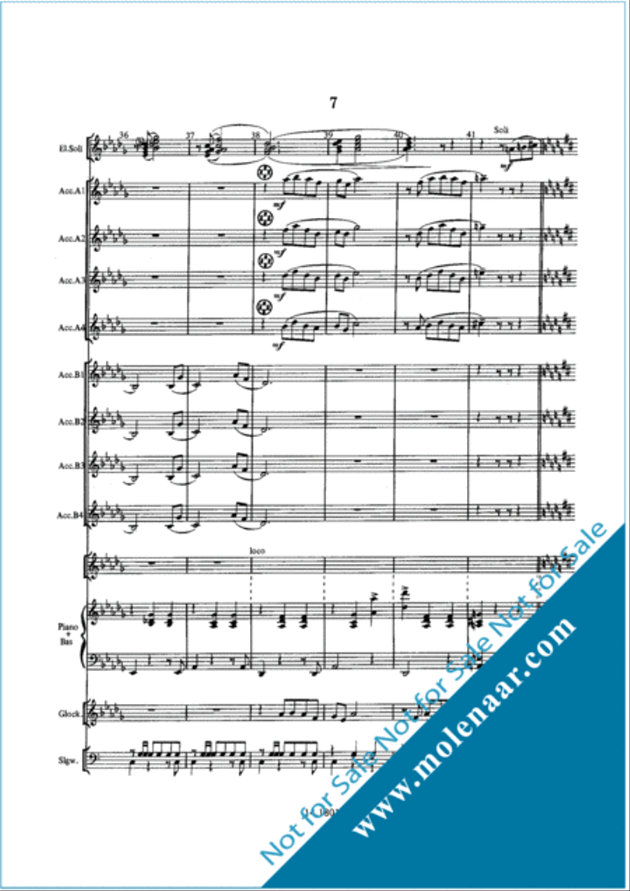 Serenade (Suite Aan Haarlem) Accordion Orchestra scores gallery preview page 11