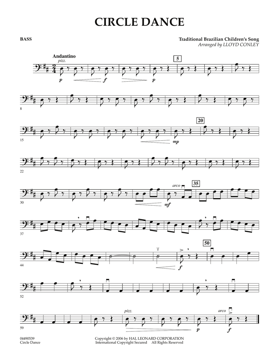 Circle Dance - String Bass Orchestra scores gallery preview page 1
