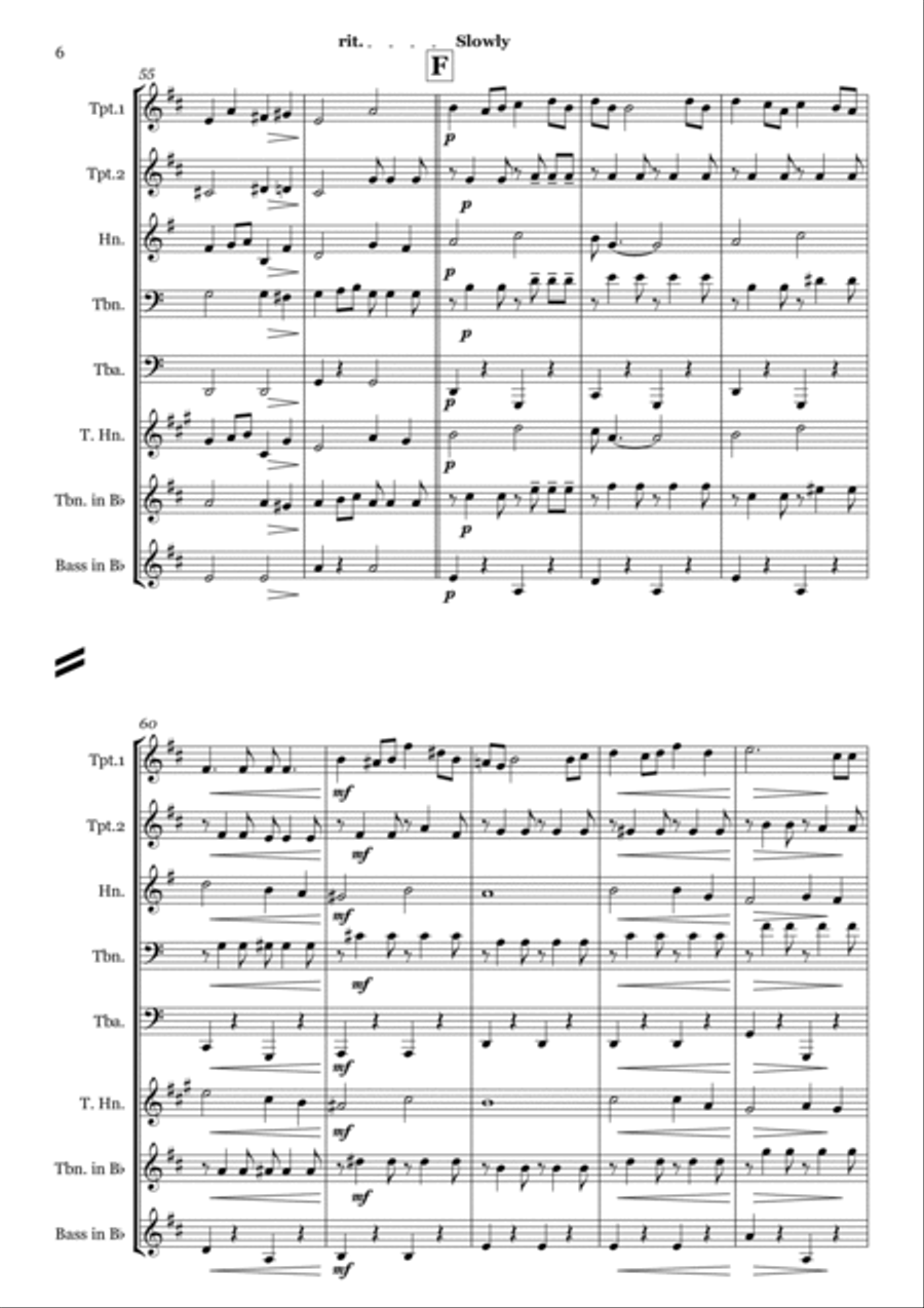 Roses of Picardy Brass Ensemble scores gallery preview page 6