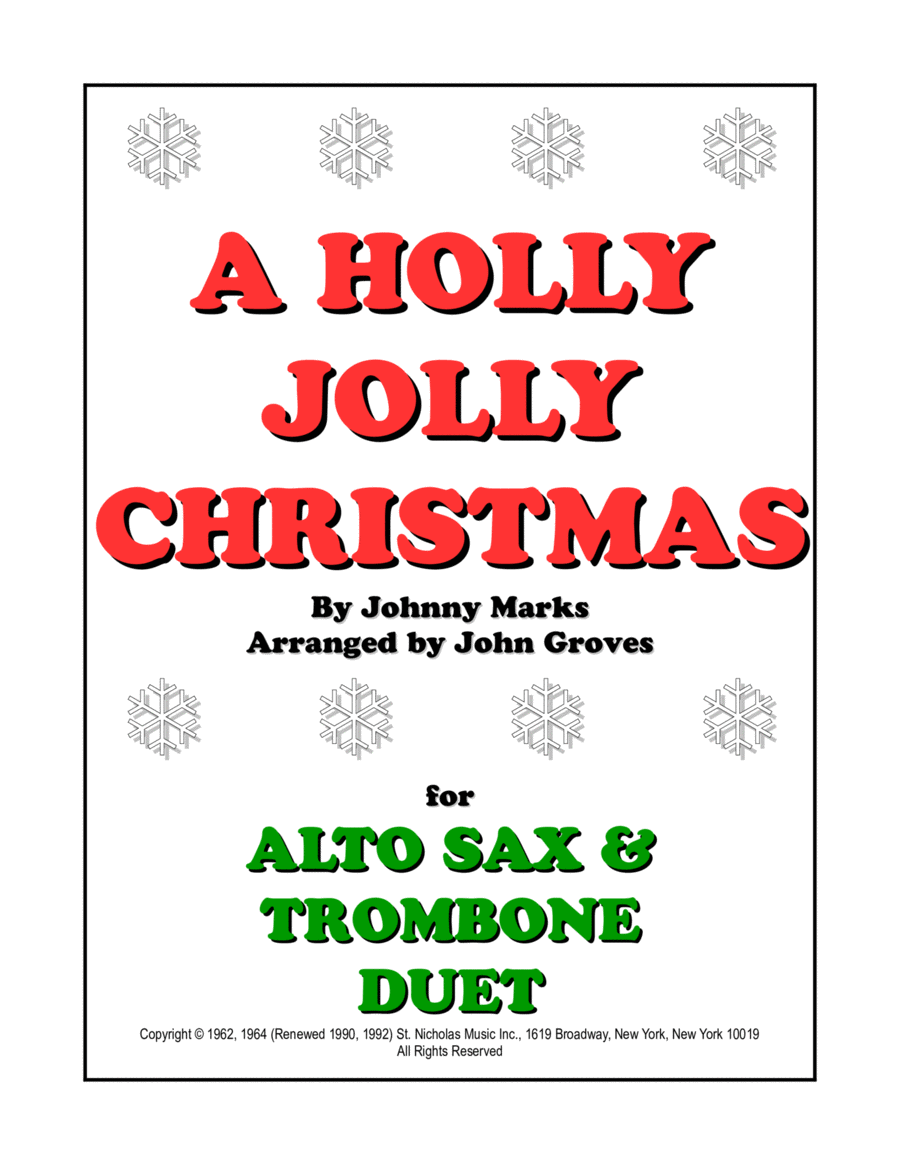 A Holly Jolly Christmas Trombone Duet scores gallery preview page 1