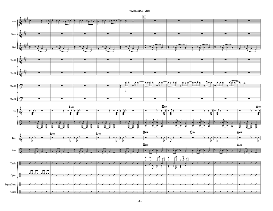 Valio La Pena Jazz Ensemble scores gallery preview page 3