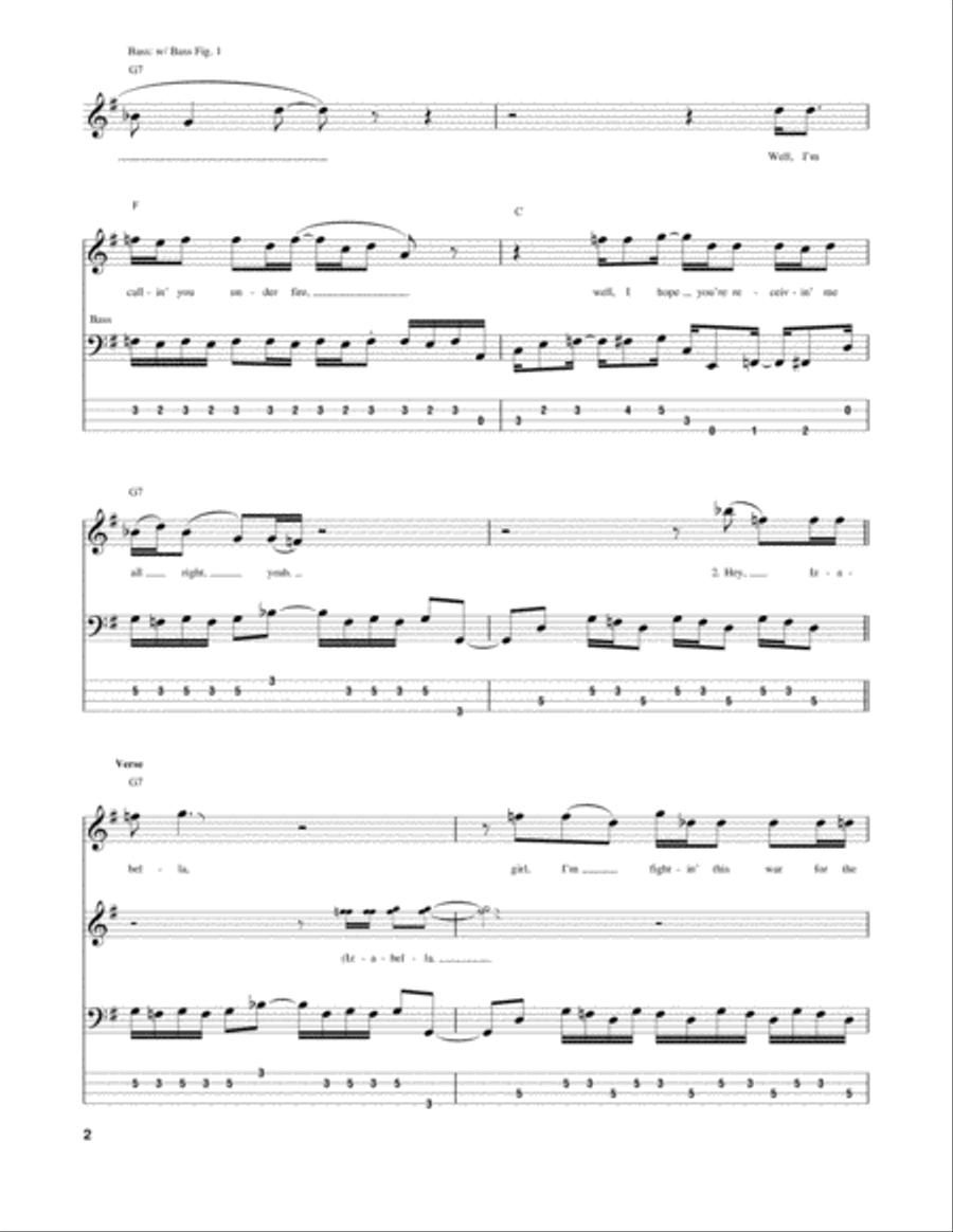 Izabella Guitar Tablature scores gallery preview page 2