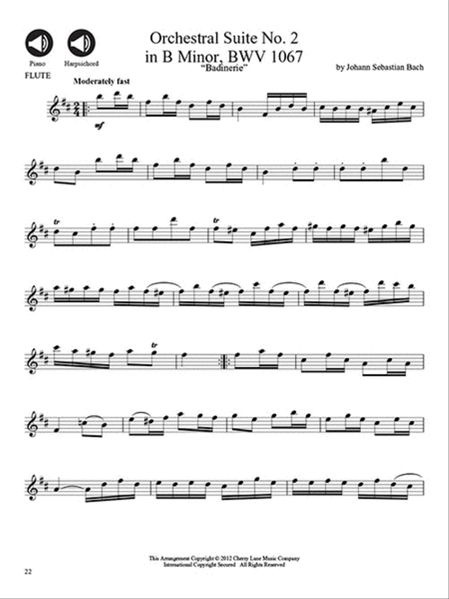Bach Flute Solos Flute Solo scores gallery preview page 4