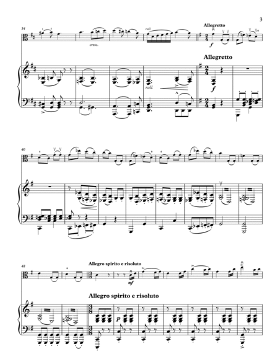 Fantasy No. 1 from 12 Easy Fantasies for Viola and Piano Piano Accompaniment scores gallery preview page 5