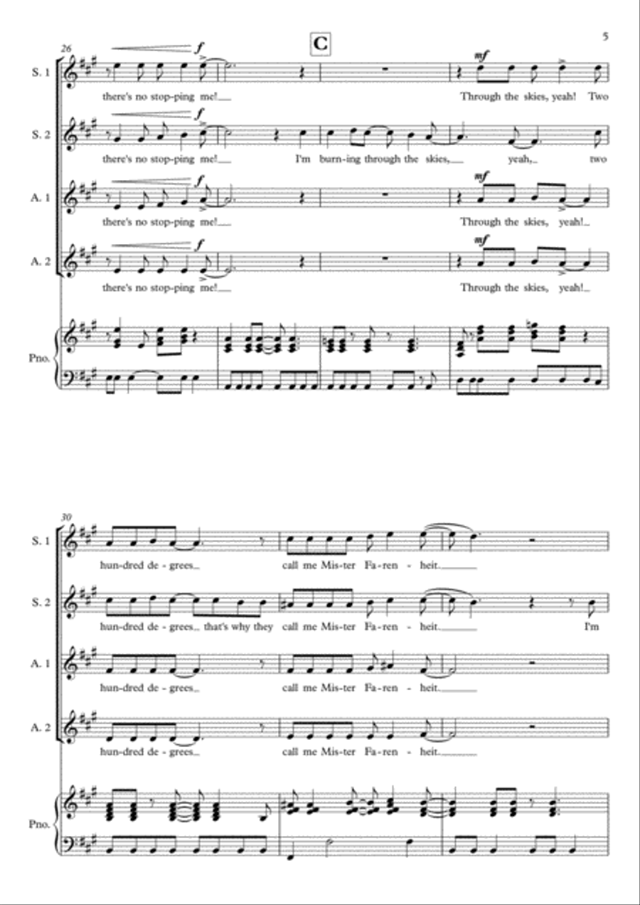 Don't Stop Me Now SSAA scores gallery preview page 5