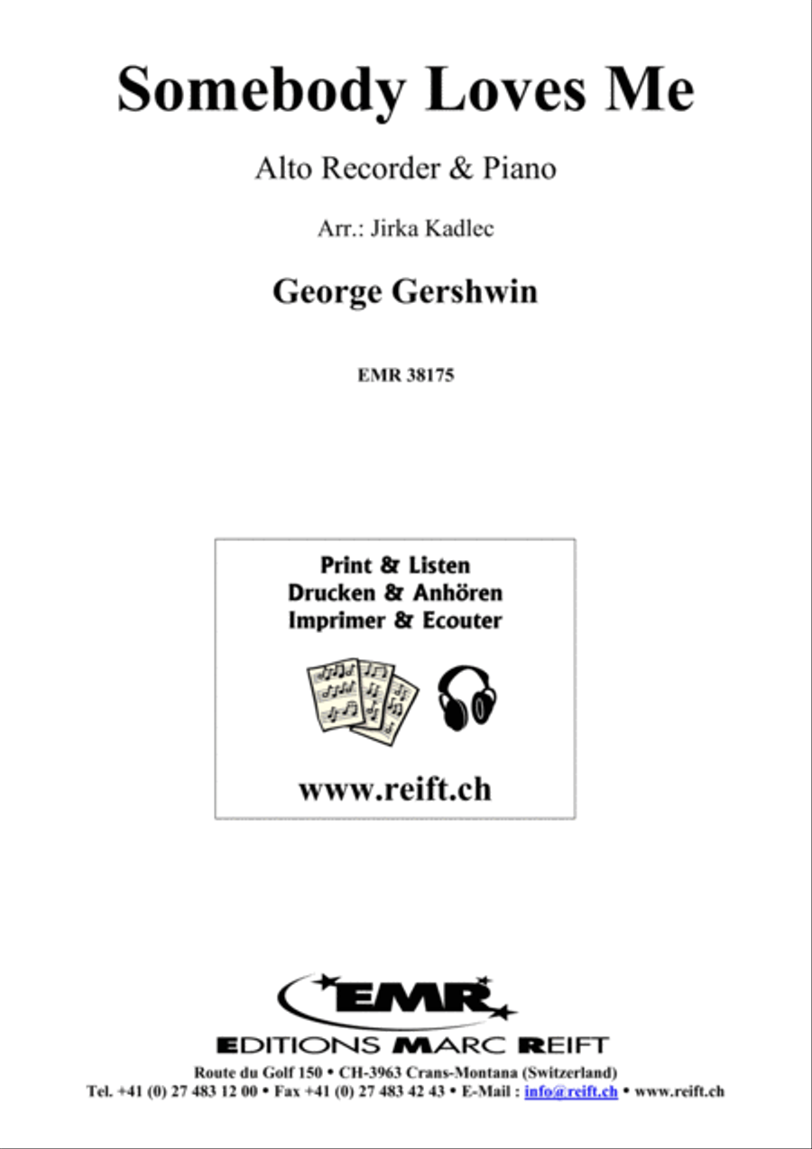 Somebody Loves Me Alto Recorder scores gallery preview page 1