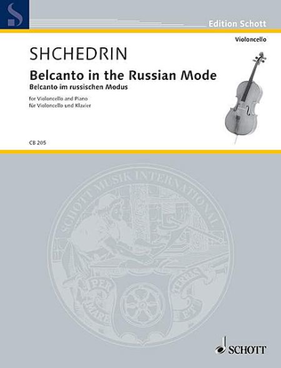 Book cover for Belcanto In The Russian Mode For Violoncello And Piano