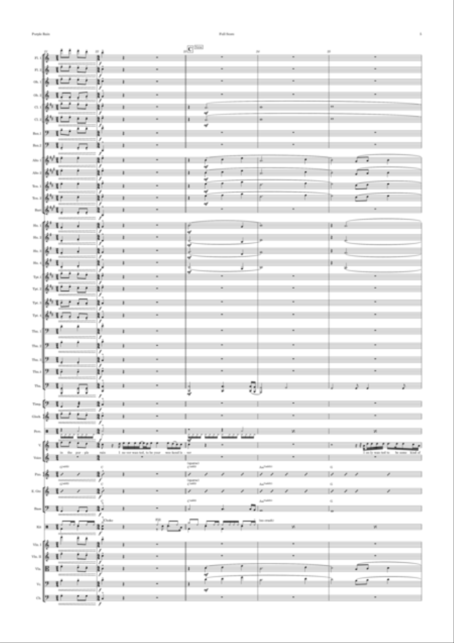 Purple Rain Purple Rain Full Orchestra scores gallery preview page 5