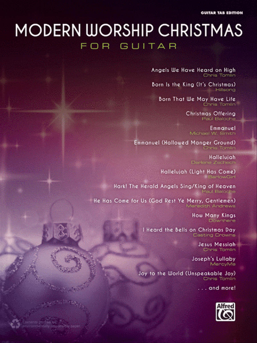 Modern Worship Christmas for Guitar Guitar scores gallery preview page 1
