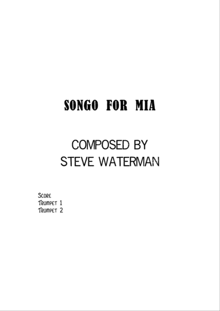 Songo For Mia Trumpet Duet Trumpet Duet scores gallery preview page 1