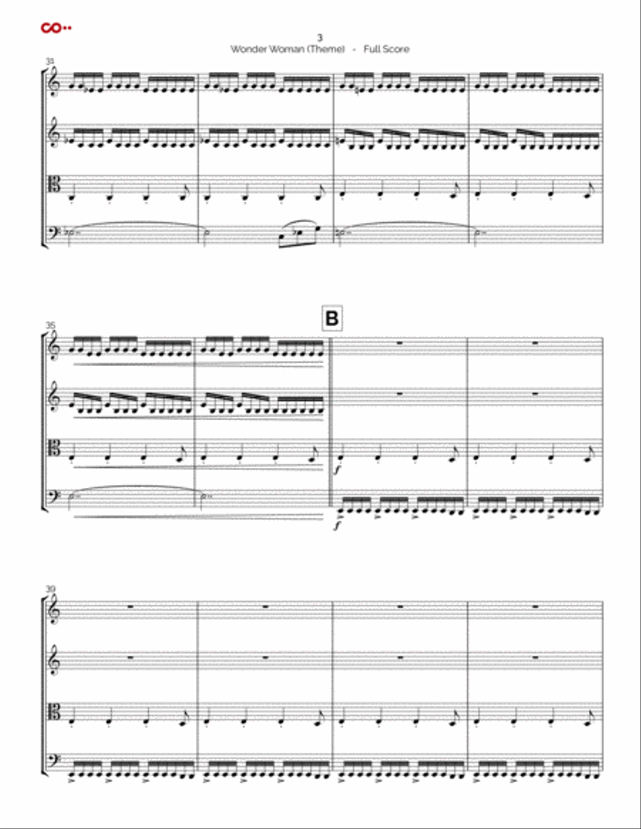 Batman V Superman - End Credits Pt 3 String Quartet scores gallery preview page 3