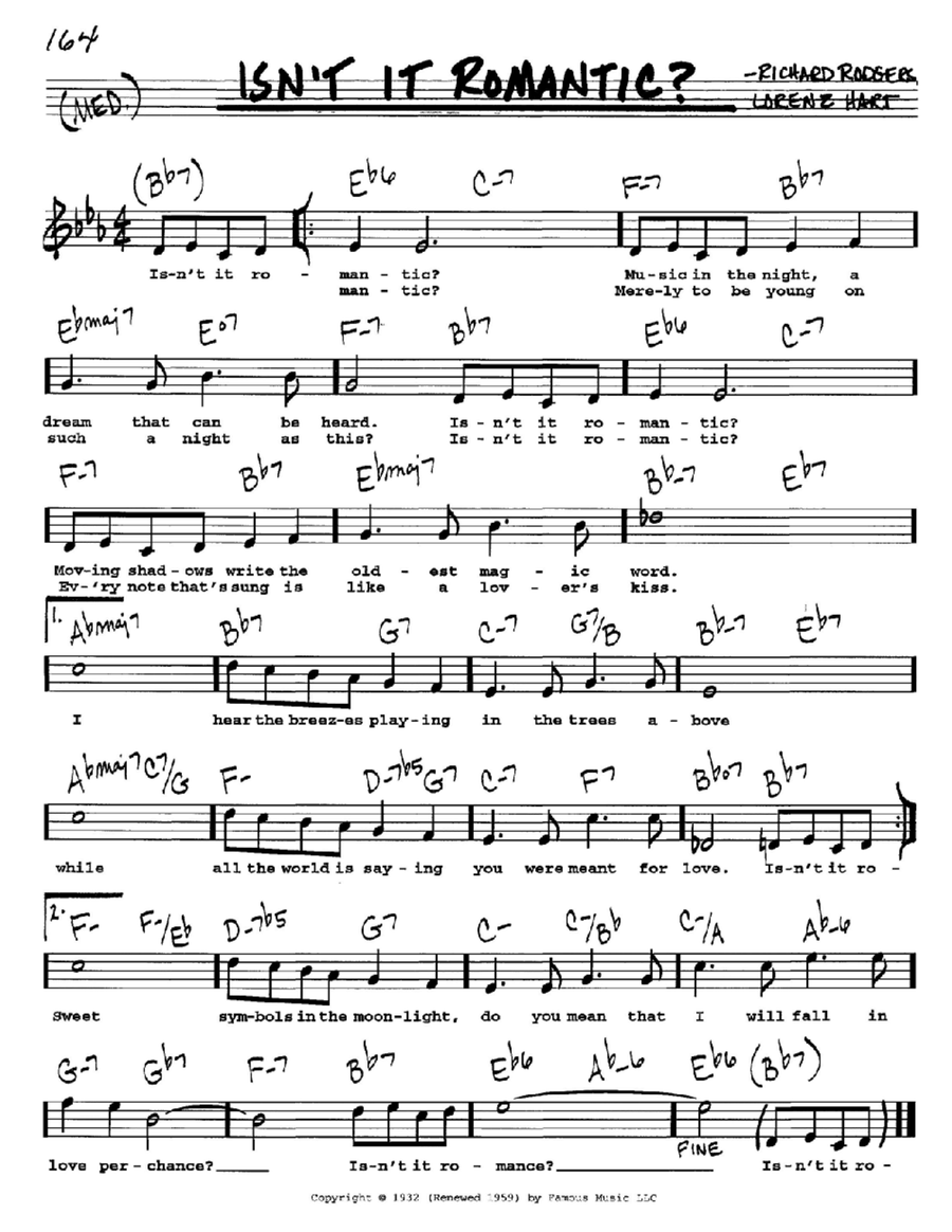 Isn't It Romantic? Voice scores gallery preview page 1