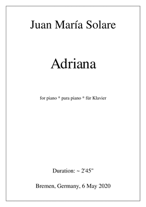 Book cover for Adriana [piano solo]